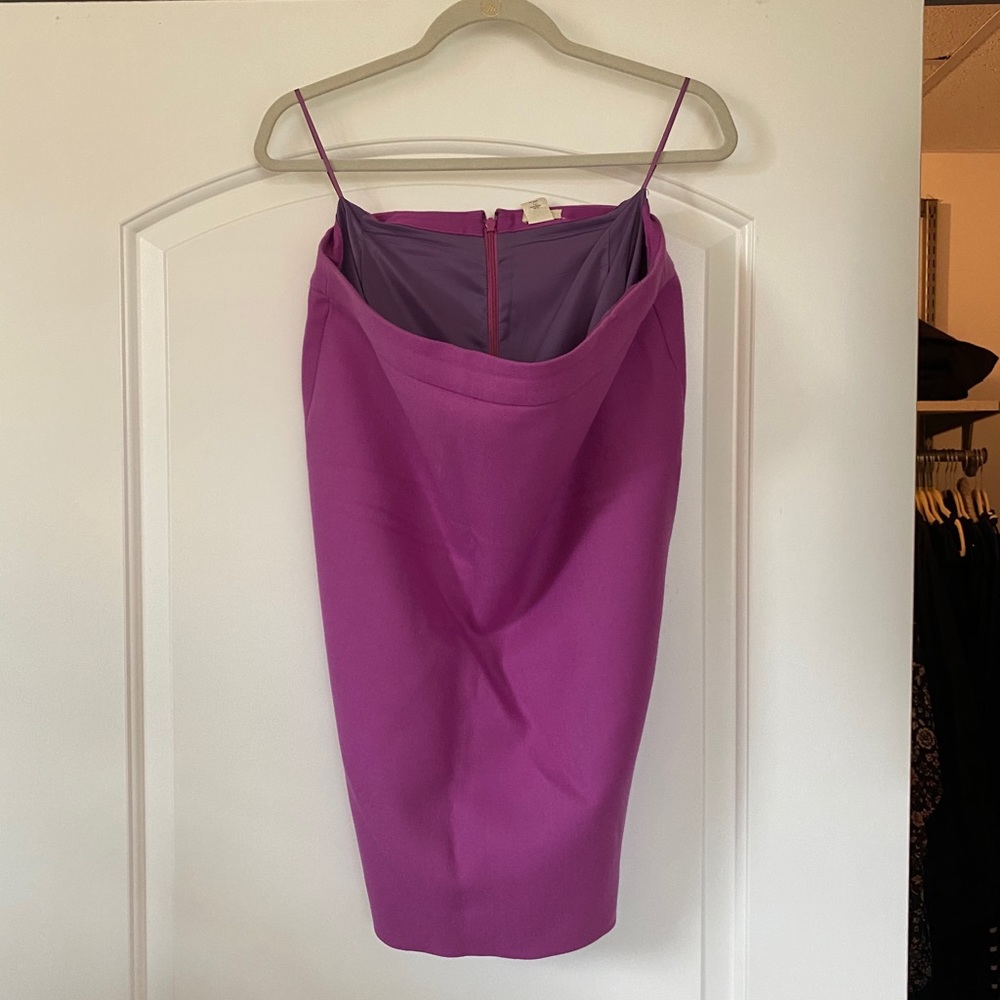 JCrew Fuchsia Ponk Wool Pencil Skirt